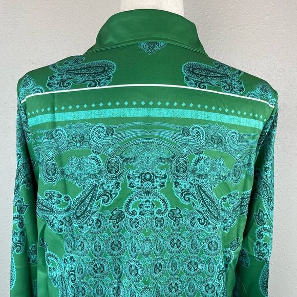 NWOT MISSLOOK Green Button Down Shirt Size L - Picture 6 of 7
